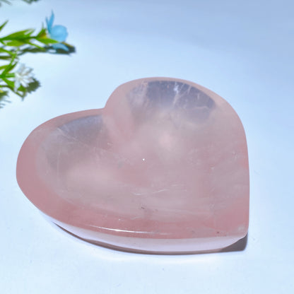 3.3"-5.4" Rose Quartz Shape Bowl Carvings Bulk Wholesale