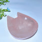 3.3"-5.4" Rose Quartz Shape Bowl Carvings Bulk Wholesale