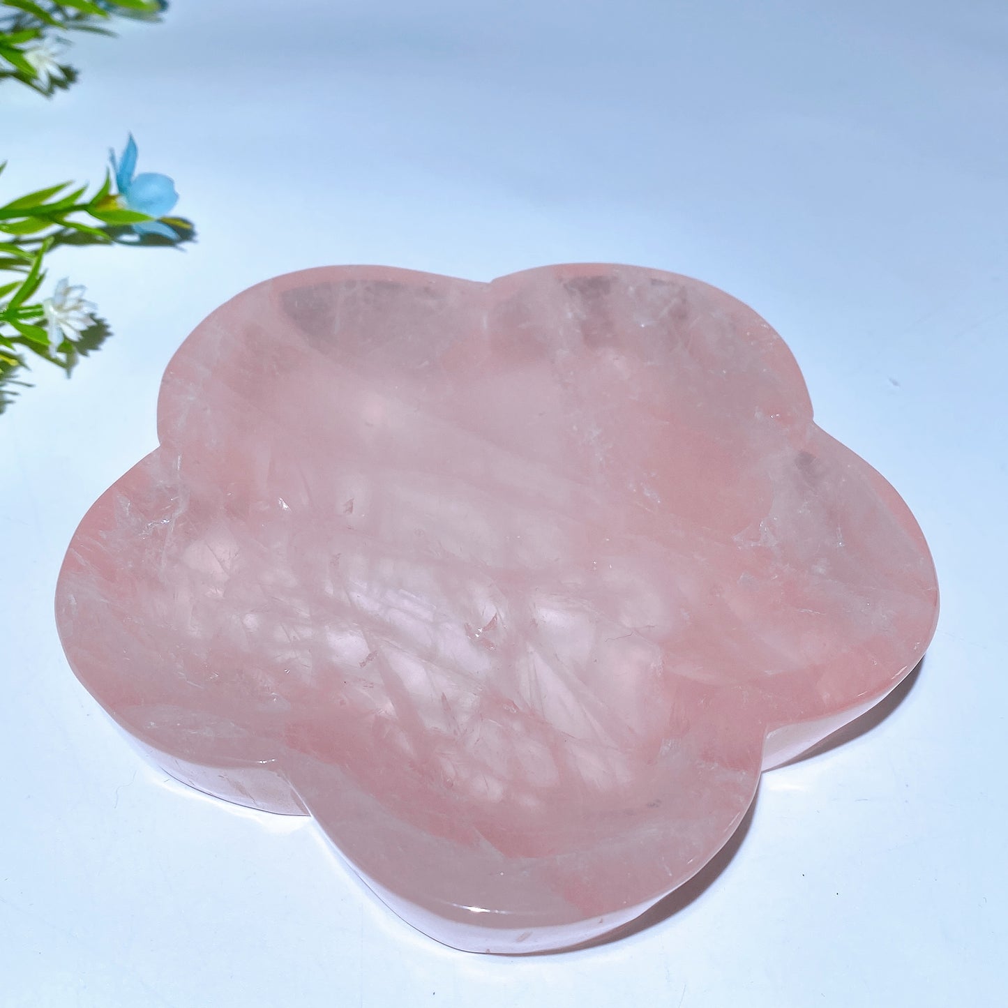 3.3"-5.4" Rose Quartz Shape Bowl Carvings Bulk Wholesale