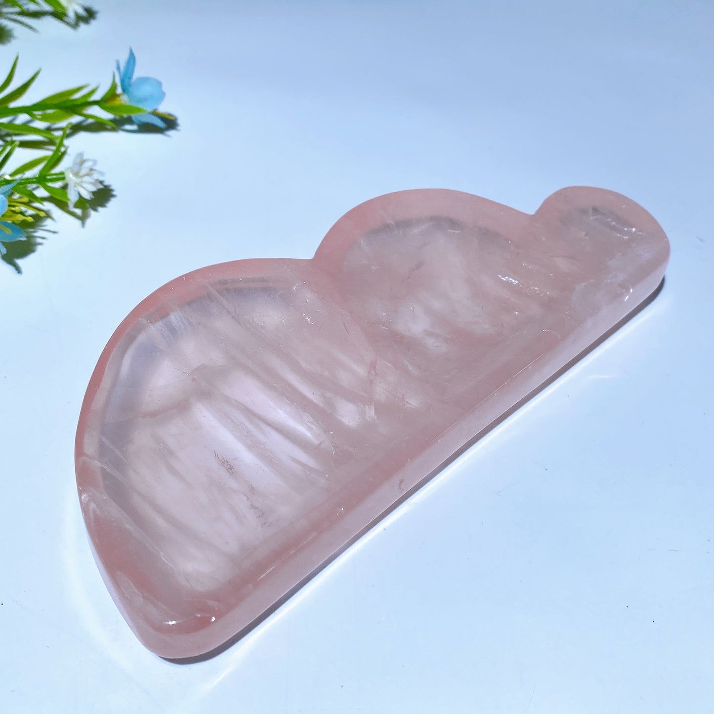 3.3"-5.4" Rose Quartz Shape Bowl Carvings Crystal Healing Bulk Wholesale