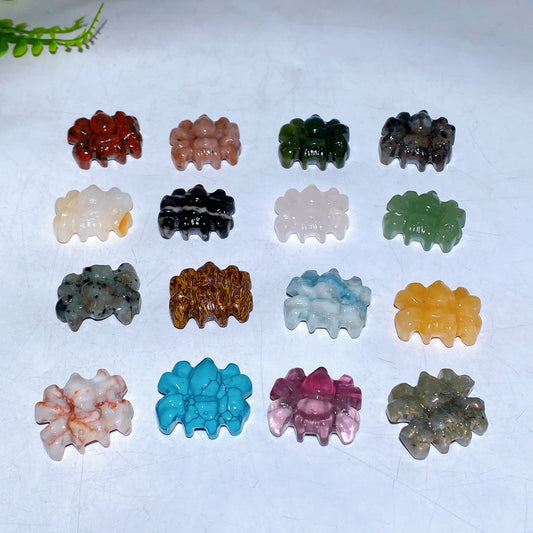 1.3" Natural Crystal Spider Carving Wholesale