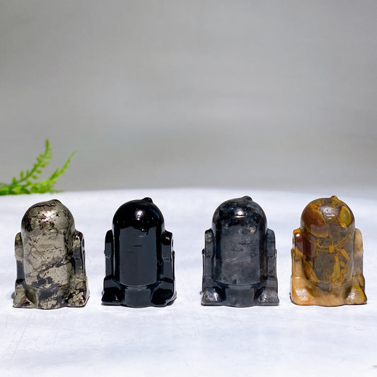 1.4" Natural Crystal R2D2 Carving Wholesale