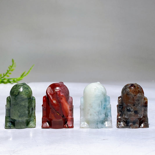 1.4" Natural Crystal R2D2 Carving Wholesale