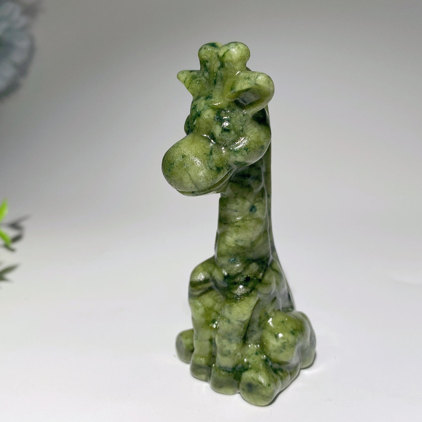 3.4" Mixed Crystal Giraffe Carvings Bulk Wholesale