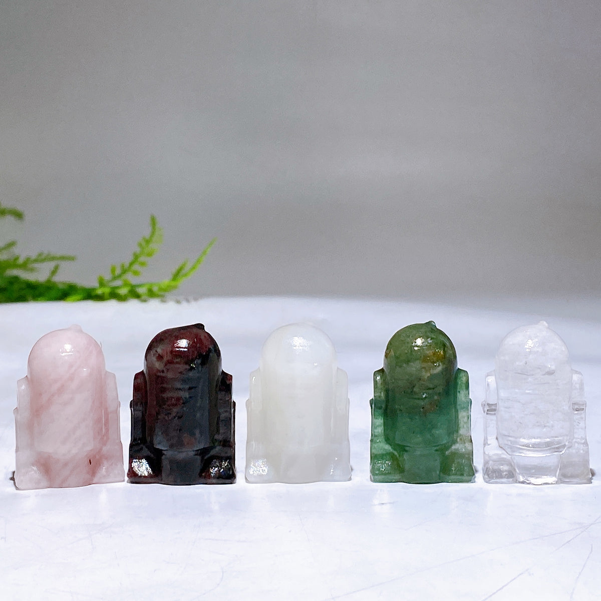 1.4" Natural Crystal R2D2 Carving Wholesale