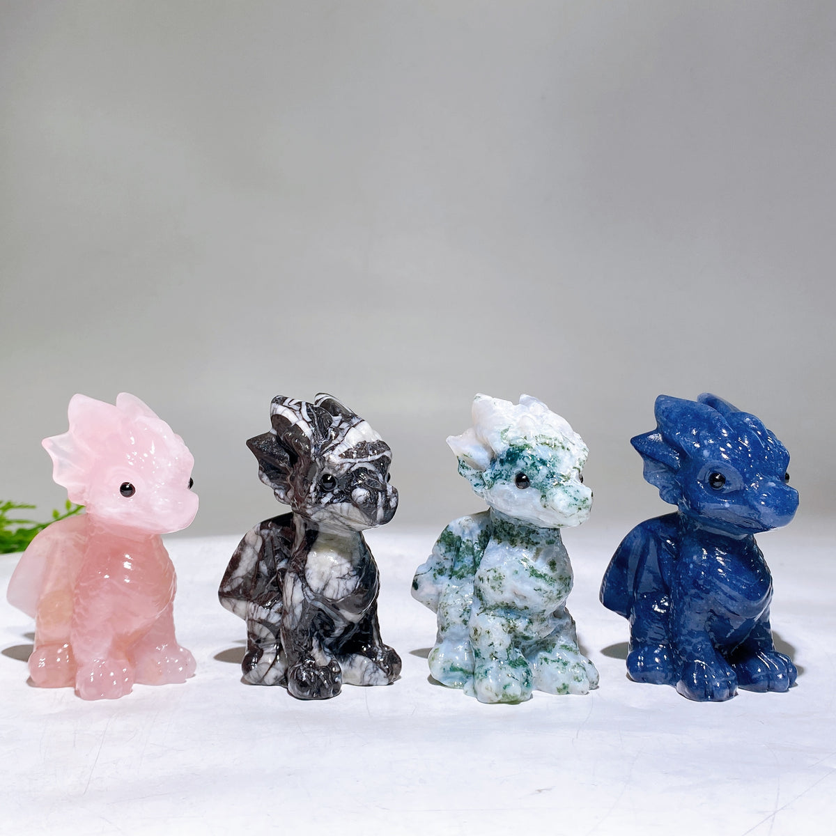 3.2" Natural Crystal Dragon Carving Wholesale