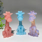 3.4" Mixed Crystal Giraffe Carvings Bulk Wholesale