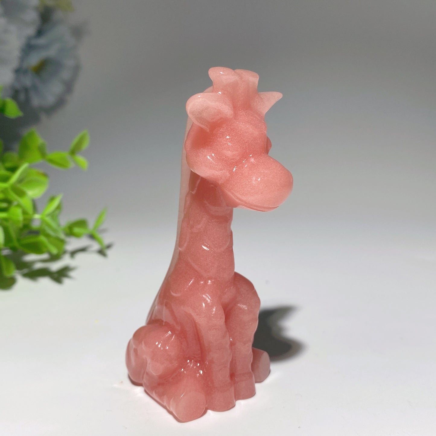 3.4" Mixed Crystal Giraffe Carvings Bulk Wholesale