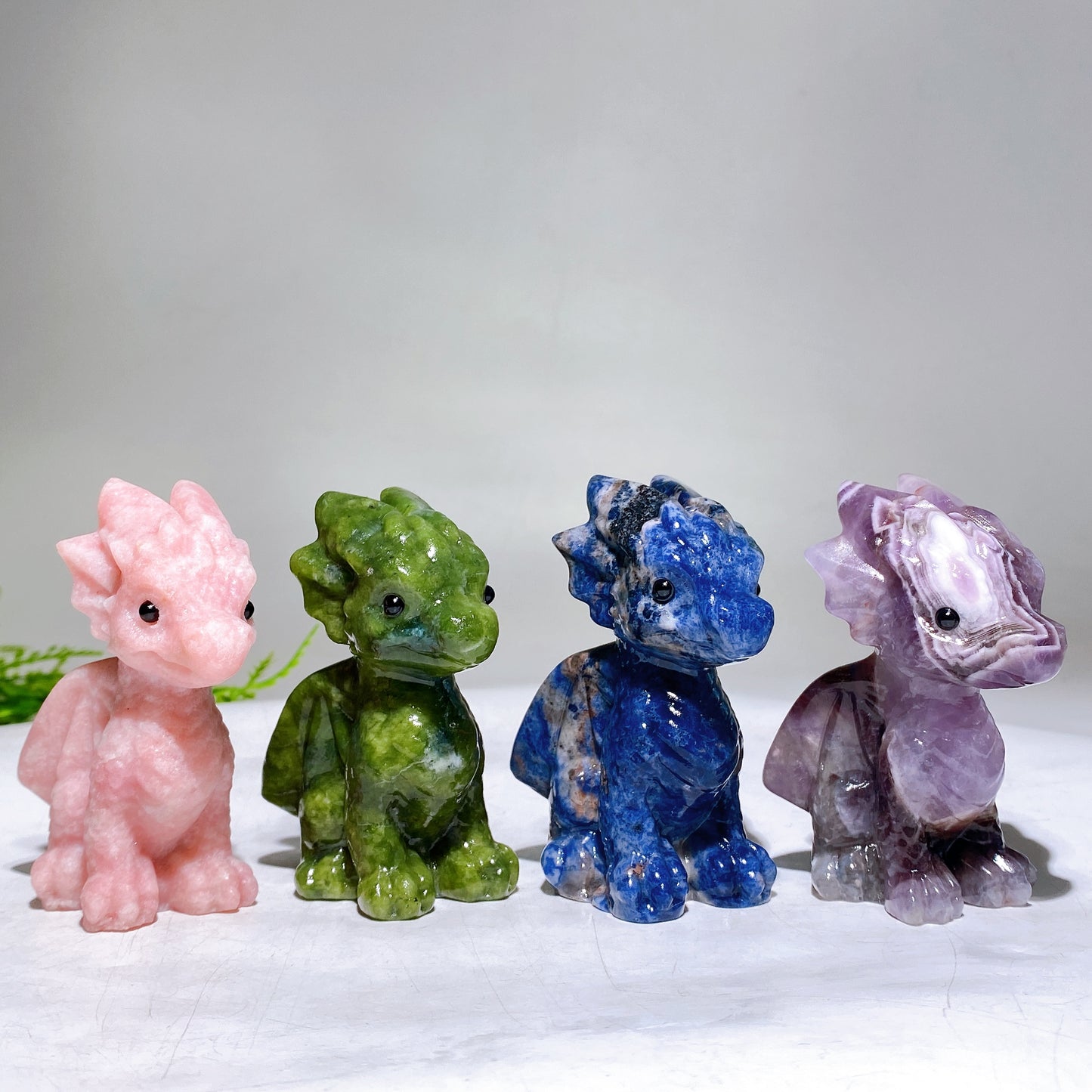 3.2" Natural Crystal Dragon Carving Wholesale
