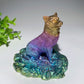 3.6" Bismuth Wolf Carvings Bulk Wholesale