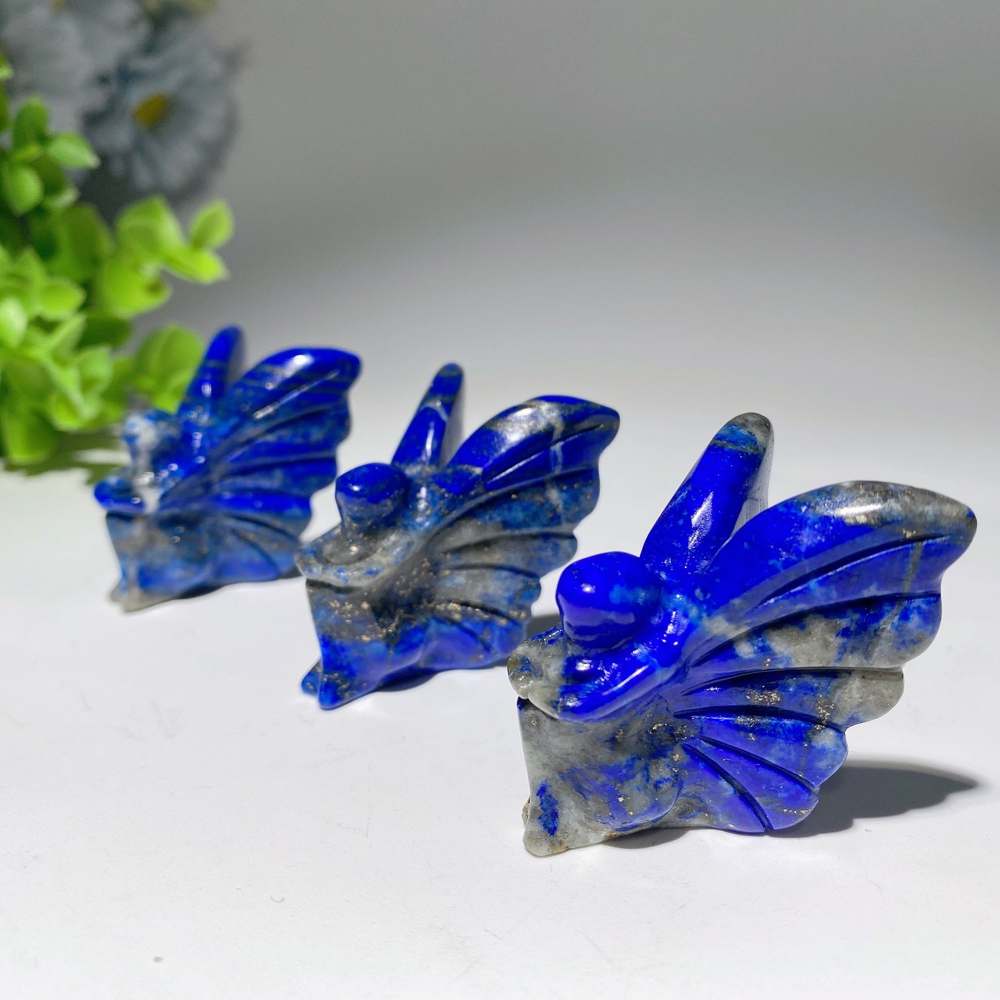 1.5" Lapis Butterfly Fairy Carvings Bulk Wholesale