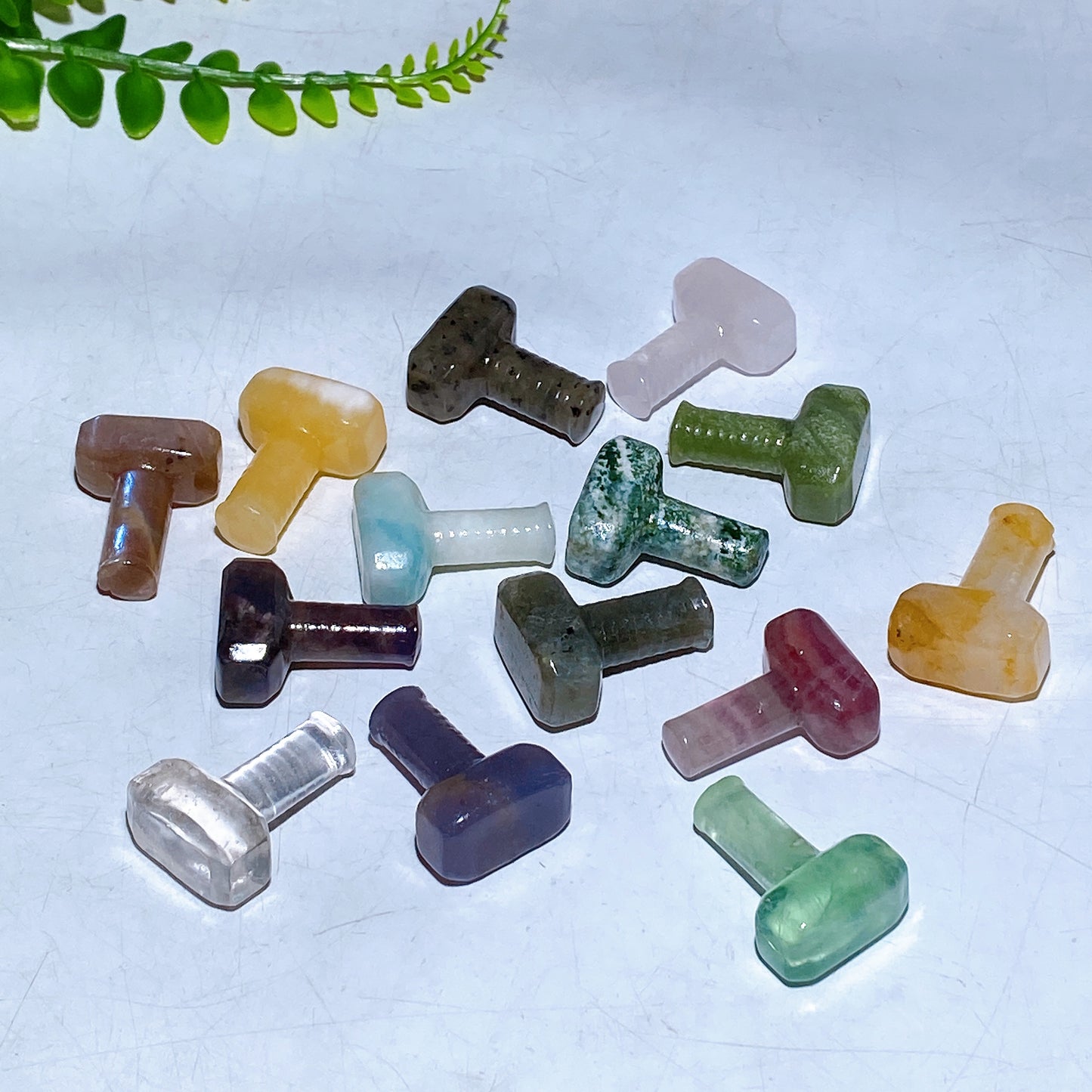 1.3" Natural Crystal Hammer Carving Wholesale