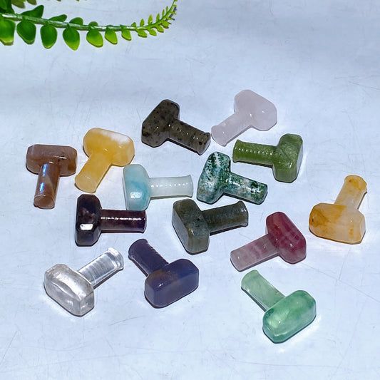 1.3" Natural Crystal Hammer Carving Wholesale
