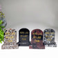 2.7" Mixed Crystal Tombstone with Printing Carvings Halloween Decor Bulk Wholesale