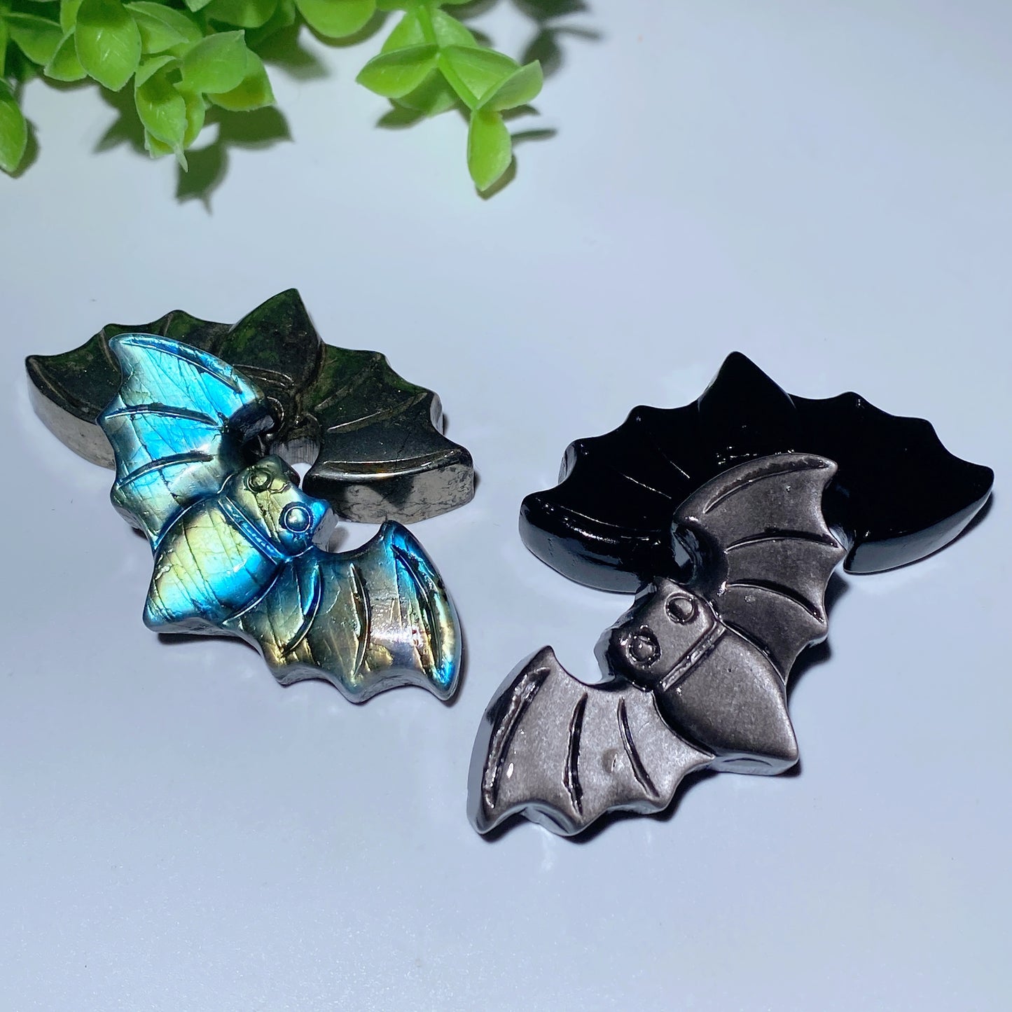 2.3" Mixed Crystal Bat Carvings for Halloween Bulk Wholesale