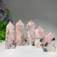 2.0"-4.0" Pink Chalcedony Point Crystal Healing Bulk Wholesale