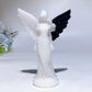 3.8" Obsidian White Jade Angel Carving Crystal Healing Bulk Wholesale