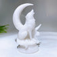 4.5" Natural Crystal Wolf with Moon Carving Wholesale