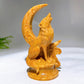 4.5" Natural Crystal Wolf with Moon Carving Wholesale