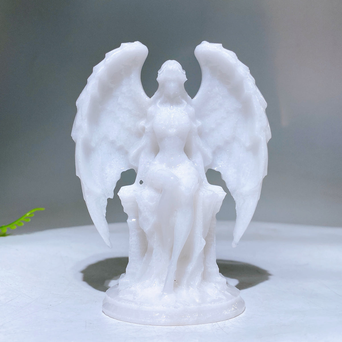 4.5" Natural White Jade Angel Carving Wholesale