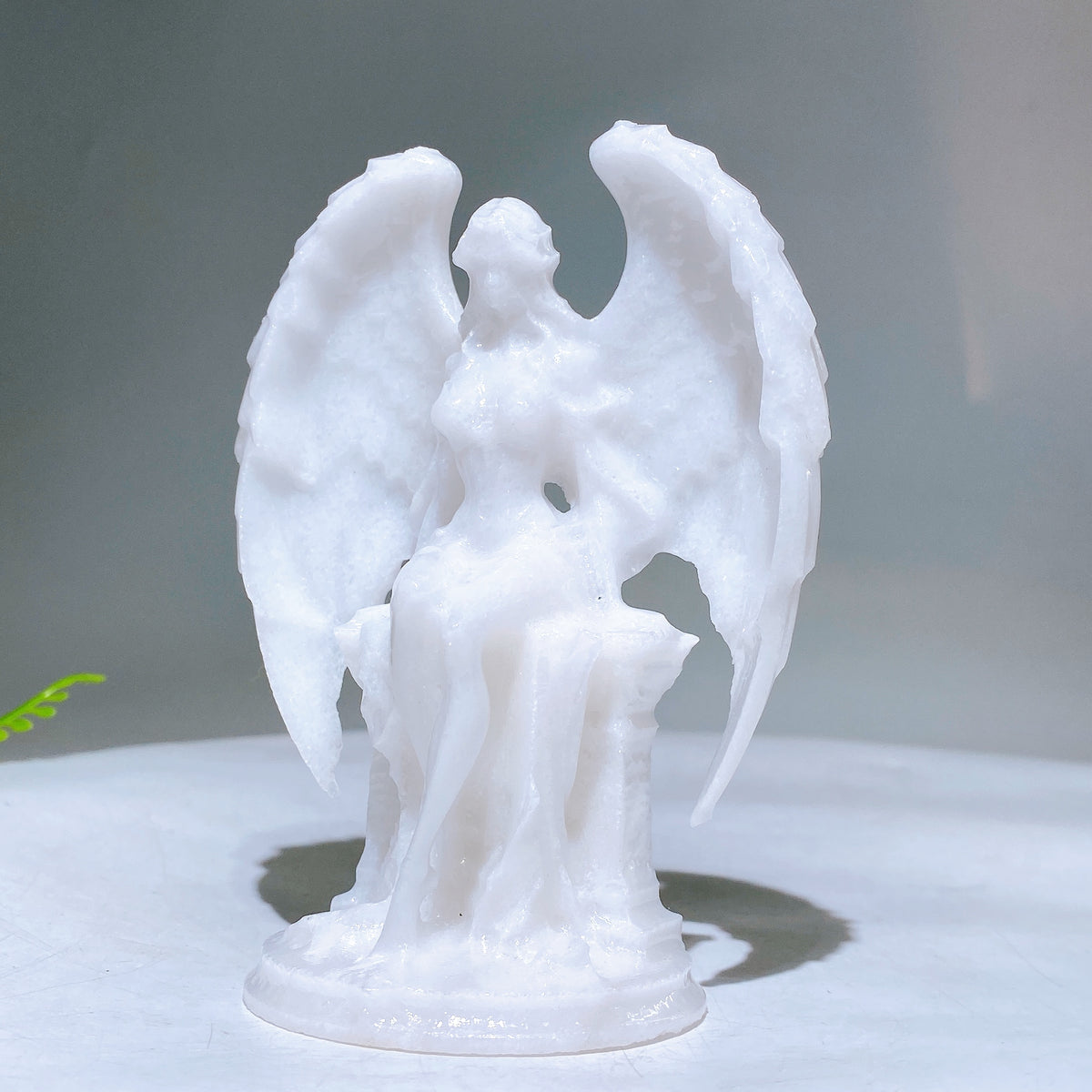 4.5" Natural White Jade Angel Carving Wholesale