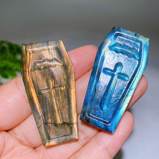 1.8"-2.3" Labradorite Slab Carving Wholesale