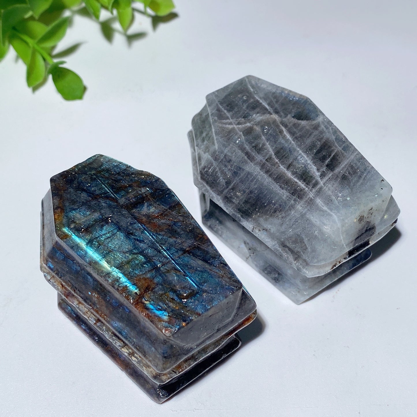 2.3" Mixed Crystal Coffin Carvings Bulk Wholesale