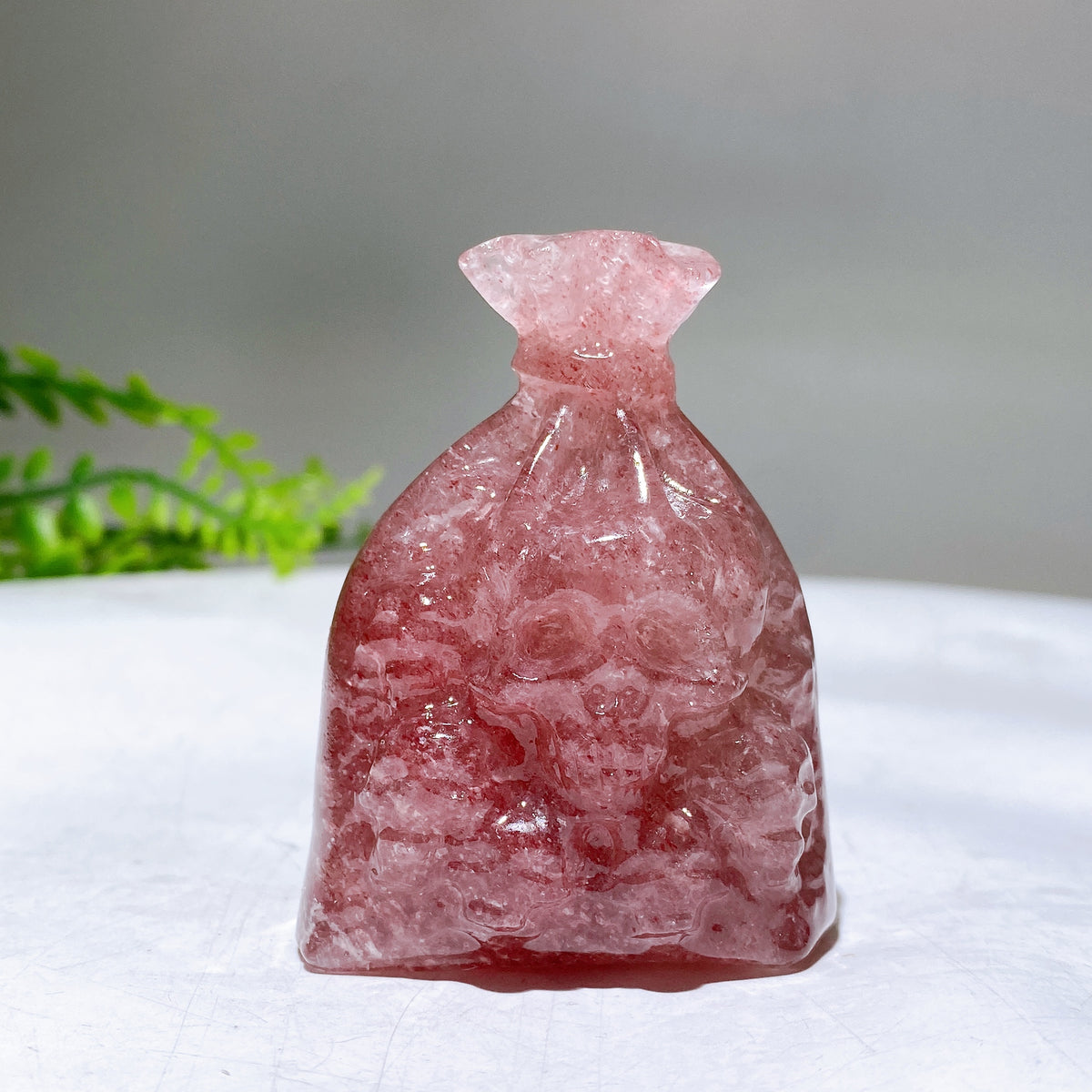 2.4" Crystal Money Bag with Skull Carving Wholesale
