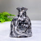 2.4" Crystal Money Bag with Skull Carving Wholesale