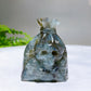 2.4" Crystal Money Bag with Skull Carving Wholesale