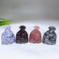 2.4" Crystal Money Bag with Skull Carving Wholesale