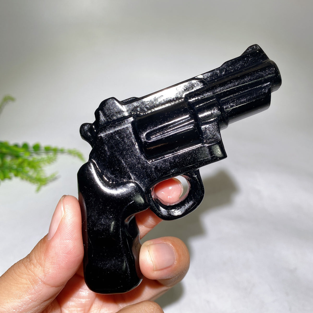 4.0" Natural Crystal Gun Carving Wholesale
