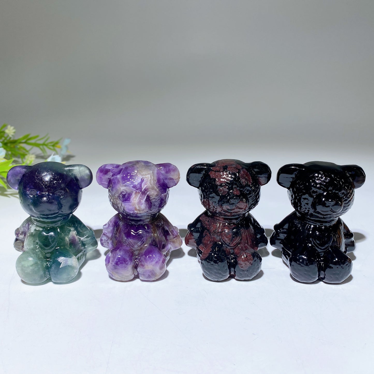 2.3" Mixed Crystal Bear Carvings Bulk Wholesale