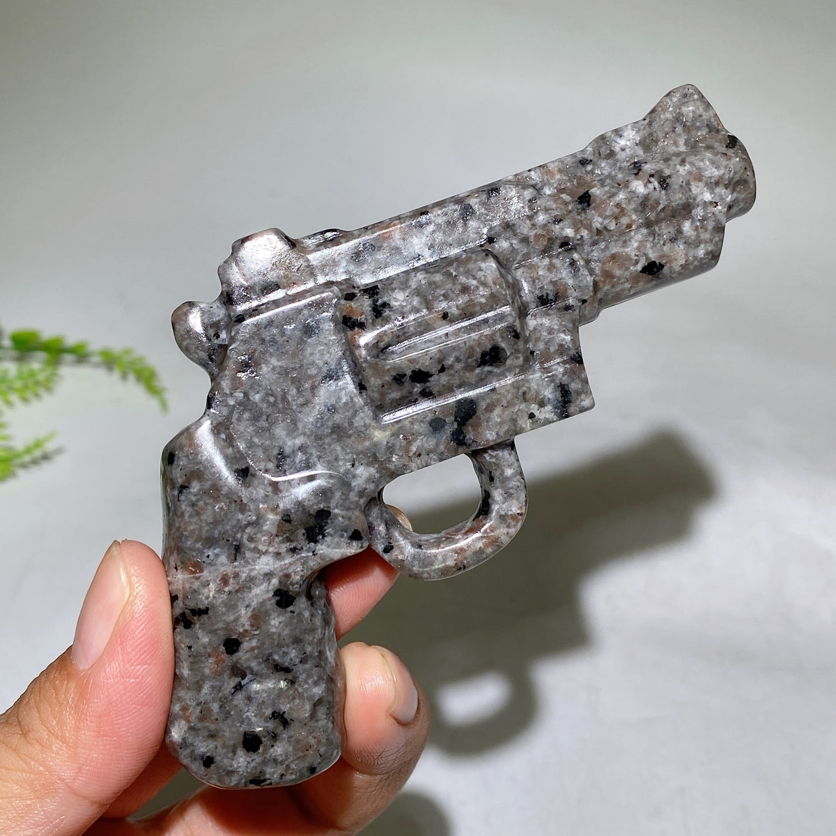 4.0" Natural Crystal Gun Carving Wholesale