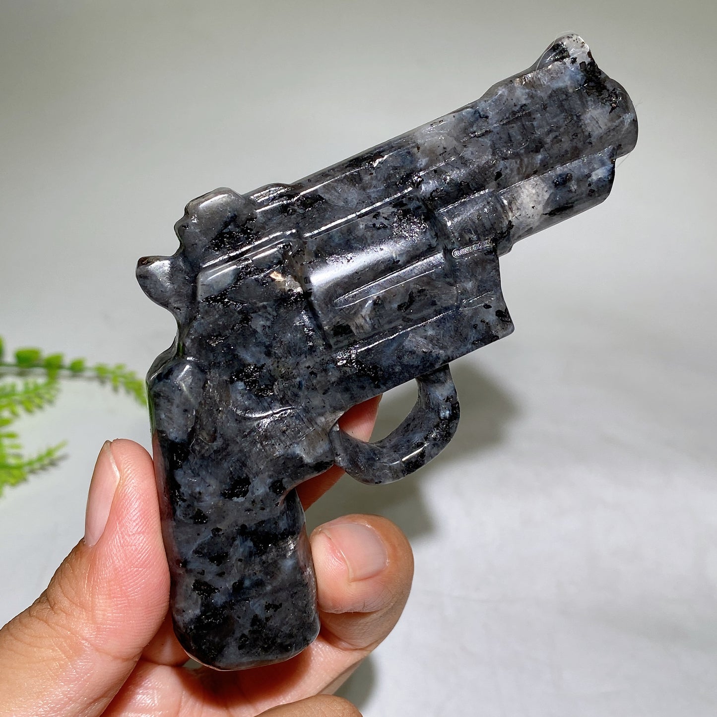 4.0" Natural Crystal Gun Carving Wholesale