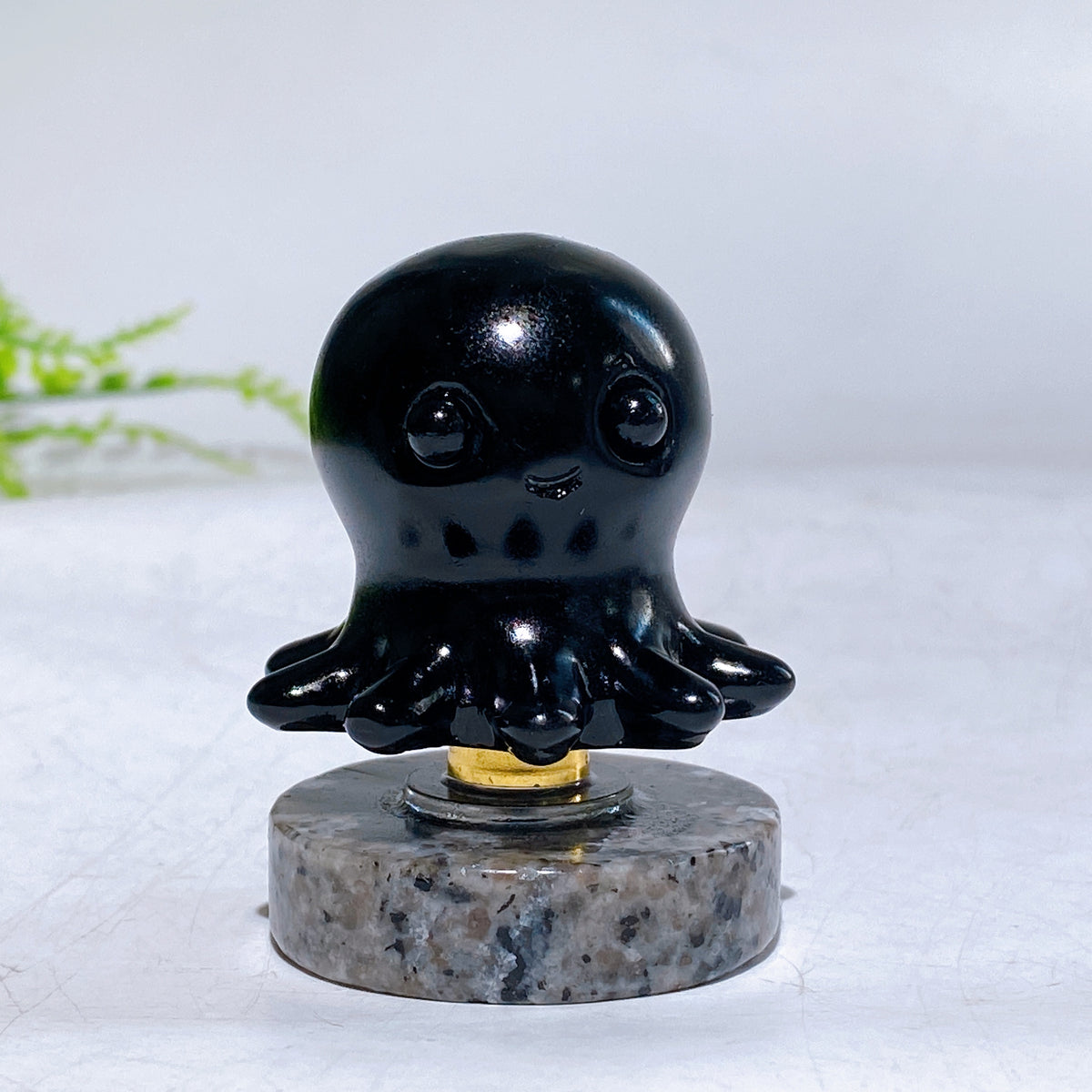 2.1" Natural Crystal Spinning Octopus with Yooperlite Base Wholesale