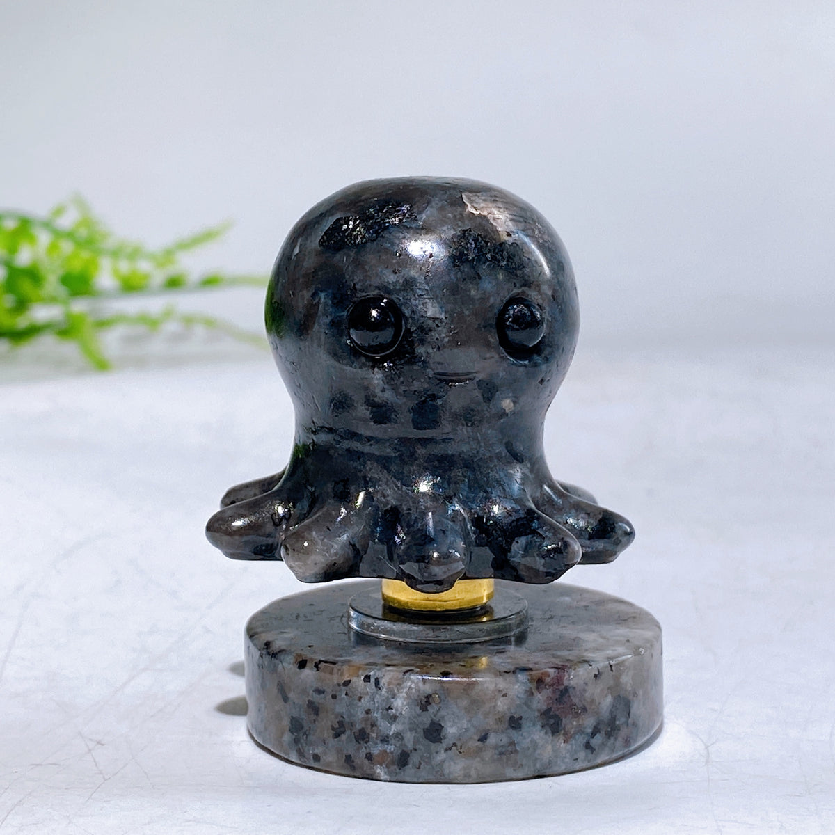 2.1" Natural Crystal Spinning Octopus with Yooperlite Base Wholesale