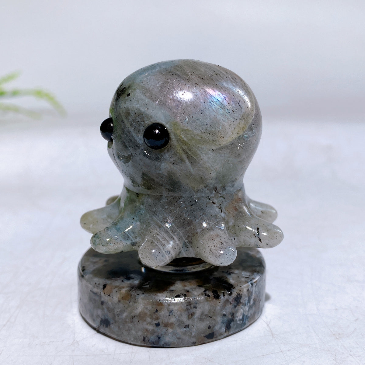 2.1" Natural Crystal Spinning Octopus with Yooperlite Base Wholesale