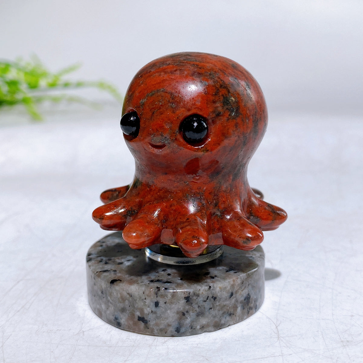 2.1" Natural Crystal Spinning Octopus with Yooperlite Base Wholesale