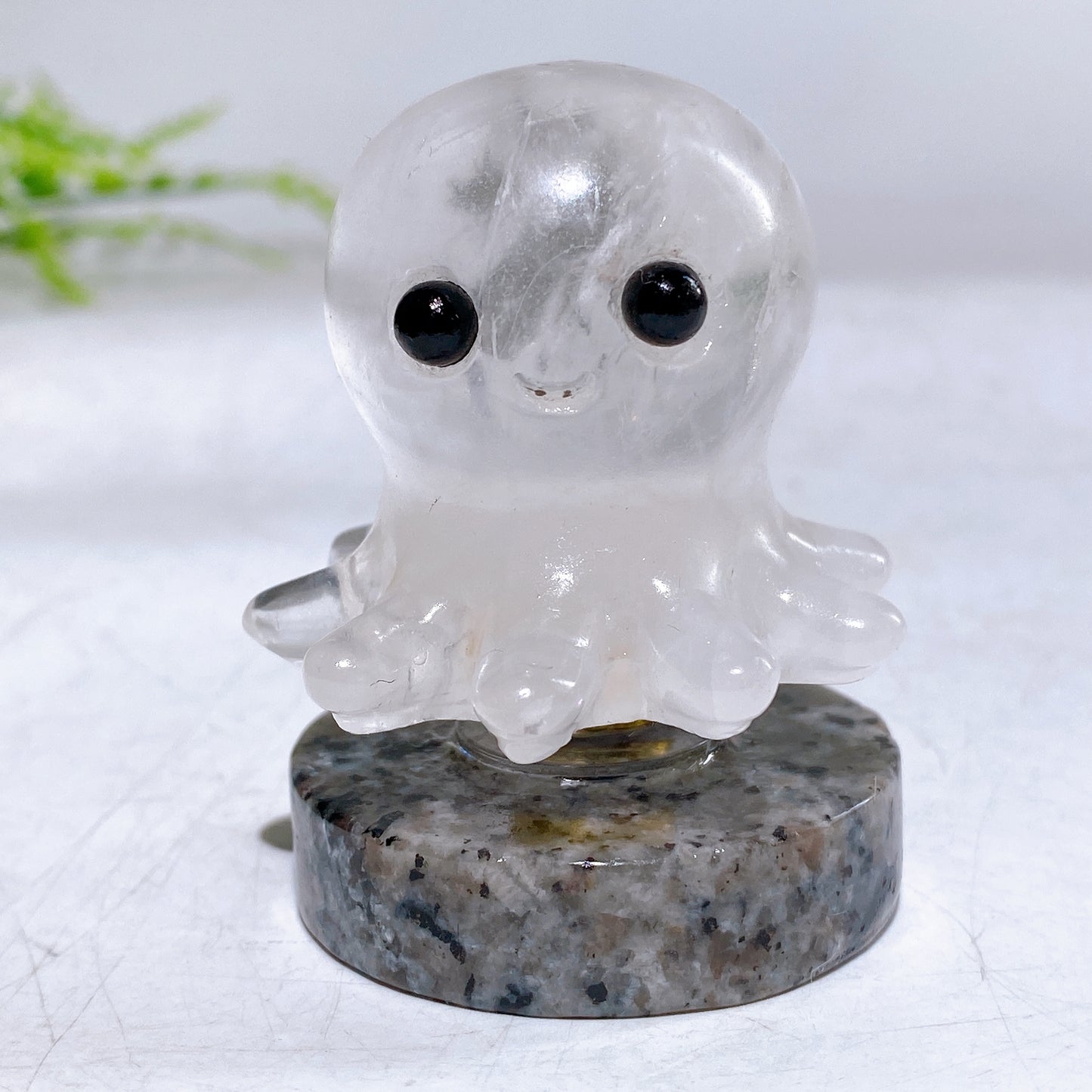 2.1" Natural Crystal Spinning Octopus with Yooperlite Base Wholesale