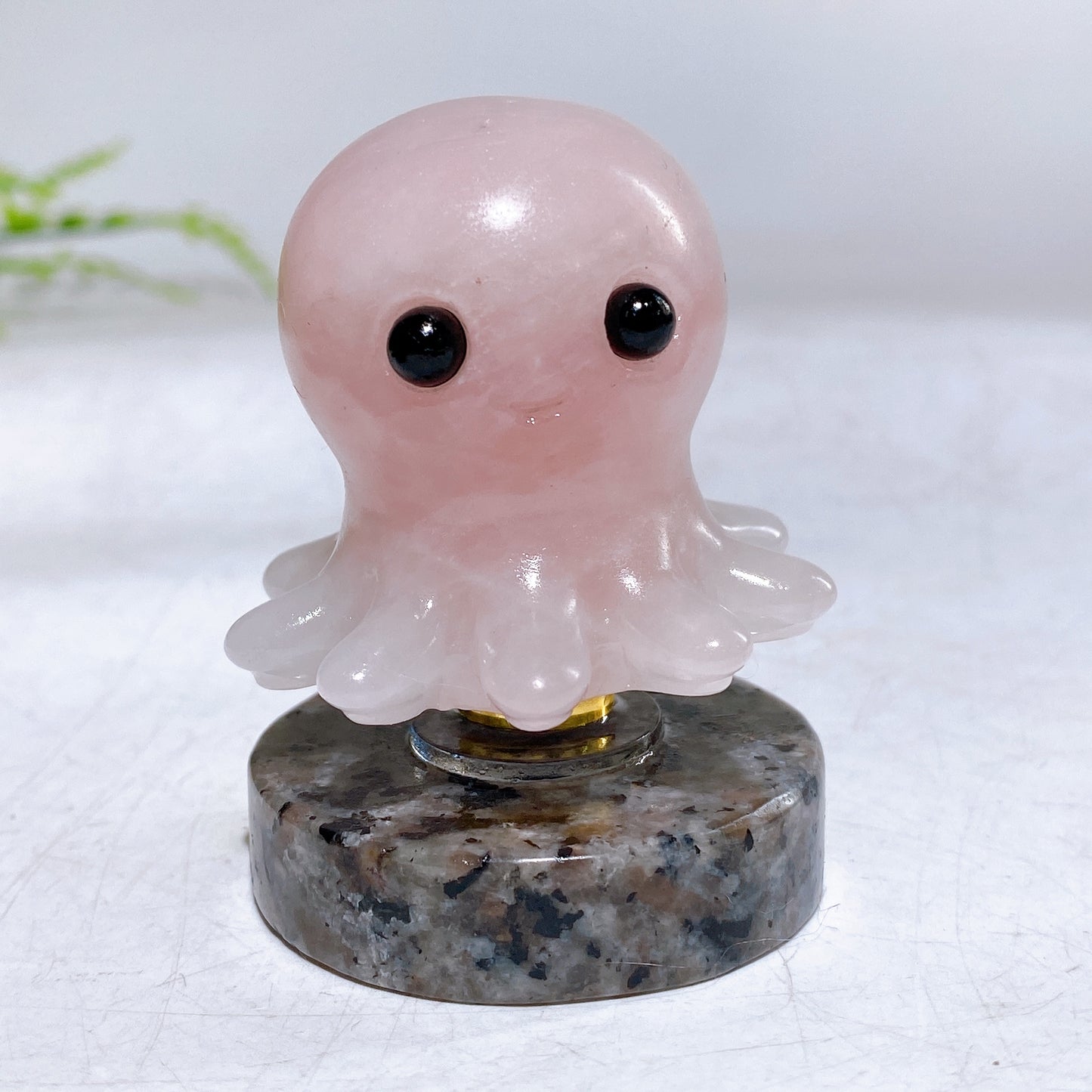 2.1" Natural Crystal Spinning Octopus with Yooperlite Base Wholesale