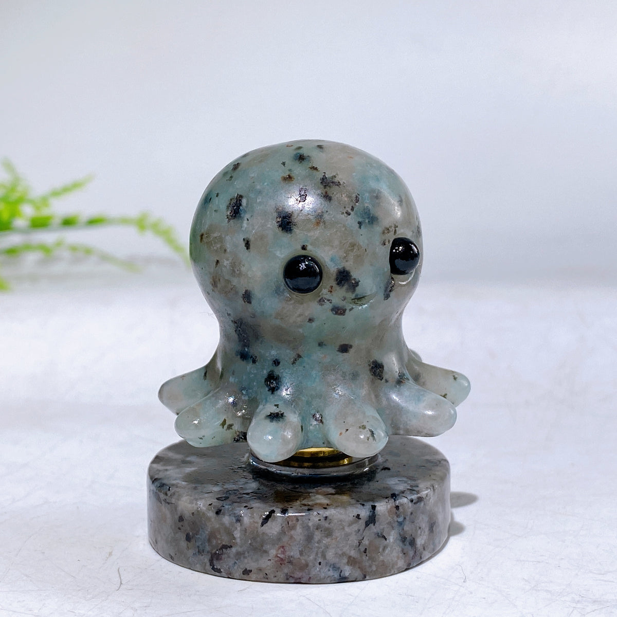 2.1" Natural Crystal Spinning Octopus with Yooperlite Base Wholesale