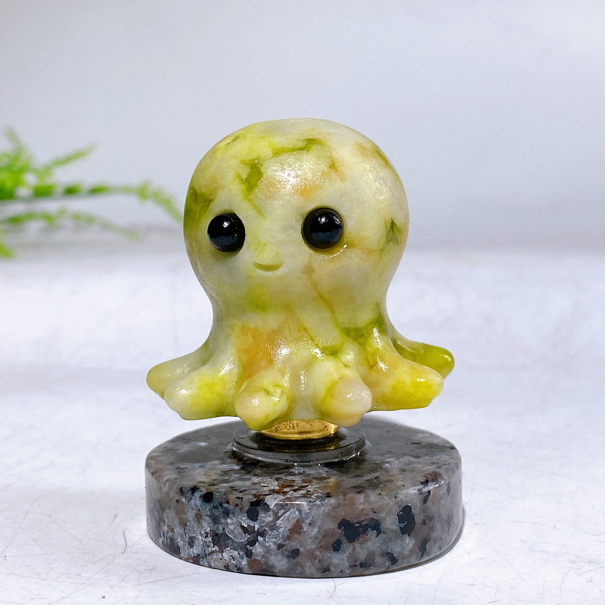 2.1" Natural Crystal Spinning Octopus with Yooperlite Base Wholesale