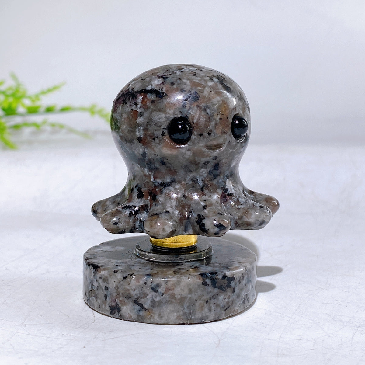 2.1" Natural Crystal Spinning Octopus with Yooperlite Base Wholesale