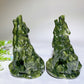 5.7" Serpentine Wolf Carvings Crystal Healing Bulk Wholesale