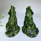 5.7" Serpentine Wolf Carvings Crystal Healing Bulk Wholesale