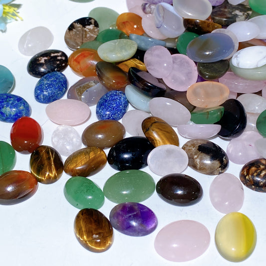 15-20mm Mixed Crystal Cabochon for Pendant Necklace DIY Crystal Healing Bulk Wholesale