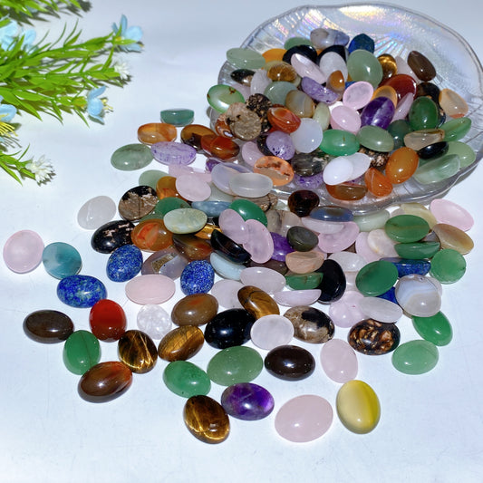 15-20mm Mixed Crystal Cabochon for Pendant Necklace DIY Crystal Healing Bulk Wholesale