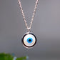 Silver Chain Crystal Evil Eye Necklace Crystal Healing Bulk Wholesale