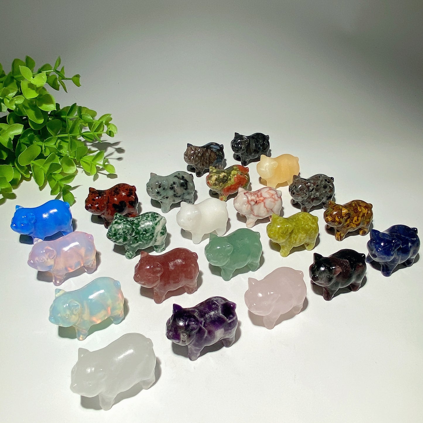 1.5" Mixed Crystal Peggy Carvings Bulk Wholesale